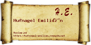Hufnagel Emilián névjegykártya